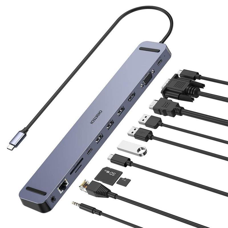 Концентратор (USB-хаб) Choetech HUB-M20 11 in 1 USB-C Multiport HUB Station