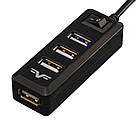 Концентратор (USB-хаб) USB 2.0 Frime 4хUSB2.0 Black (FH-20000), фото 3