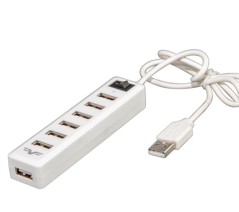 Концентратор (USB-хаб) USB 2.0 Frime 7хUSB2.0 White (FH-20041)