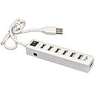 Концентратор (USB-хаб) USB 2.0 Frime 7хUSB2.0 White (FH-20041), фото 4