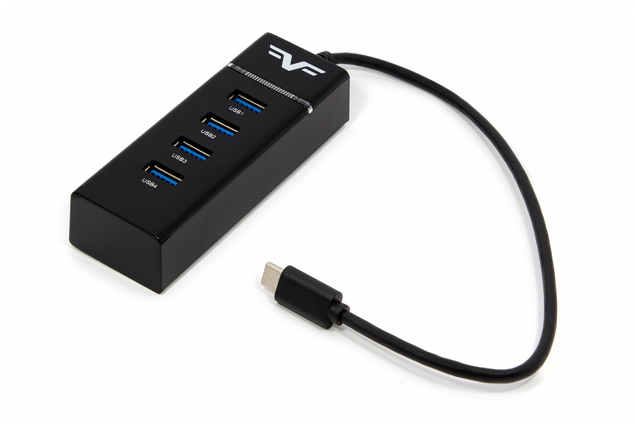 Концентратор (USB-хаб) Frime (1х3.0&3x2.0) Type-C Black (FH-20060)