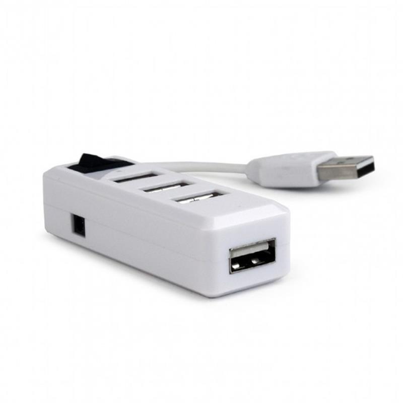 Концентратор (USB-хаб) USB2.0 Gembird UHB-U2P4-21 White 4хUSB2.0