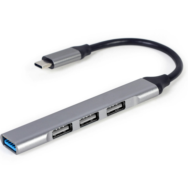 Концентратор (USB-хаб) USB Type-C Gembird 1xUSB3.1, 3хUSB2.0, метал, Grey (UHB-CM-U3P1U2P3-03)