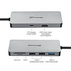 Концентратор (USB-хаб) USB 3.1 Type-C Grand-X PD Сharging HDMI/3хUSB/Type-C/OTG/CR (SG-512), фото 8