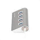 Концентратор (USB-хаб) USB 3.0 Maxxter 4хUSB3.0 Silver (HU3A-4P-01), фото 4