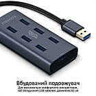 Концентратор (USB-хаб) Promate EzHub Grey (ezhub-7.grey), фото 5
