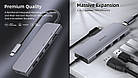 Концентратор (USB-хаб) REAL-EL CQ-700 Space Grey, фото 10