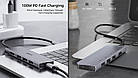 Концентратор (USB-хаб) REAL-EL CQ-700 Space Grey, фото 11