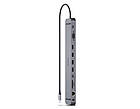 Концентратор (USB-хаб) REAL-EL CQ-1000 USB3.0х3/USB-C/HDMI/VGA/RJ45/SD/TF/3.5mm audio, 0.4m, Space Grey, фото 3