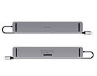Концентратор (USB-хаб) REAL-EL CQ-1000 USB3.0х3/USB-C/HDMI/VGA/RJ45/SD/TF/3.5mm audio, 0.4m, Space Grey, фото 6