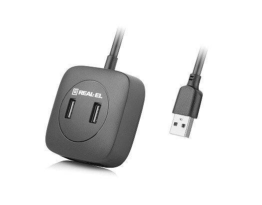 Концентратор (USB-хаб) REAL-EL HQ-177 Black
