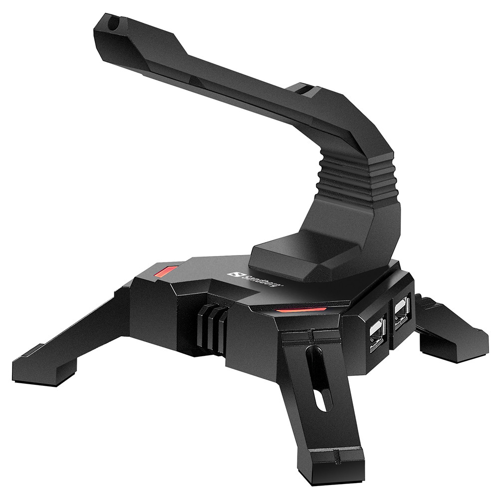Концентратор (USB-хаб) Sandberg 4хUSB 2.0 + тримач кабеля 2in1 (133-92)