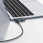 Концентратор USB Type-C Usams US-SJ490 Mini HUB Black (SJ490HUB01), фото 3