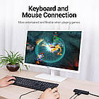 Концентратор (USB-хаб) Vention 4-Port з micro USB живленням 0.15M Black (CHLBB), фото 8