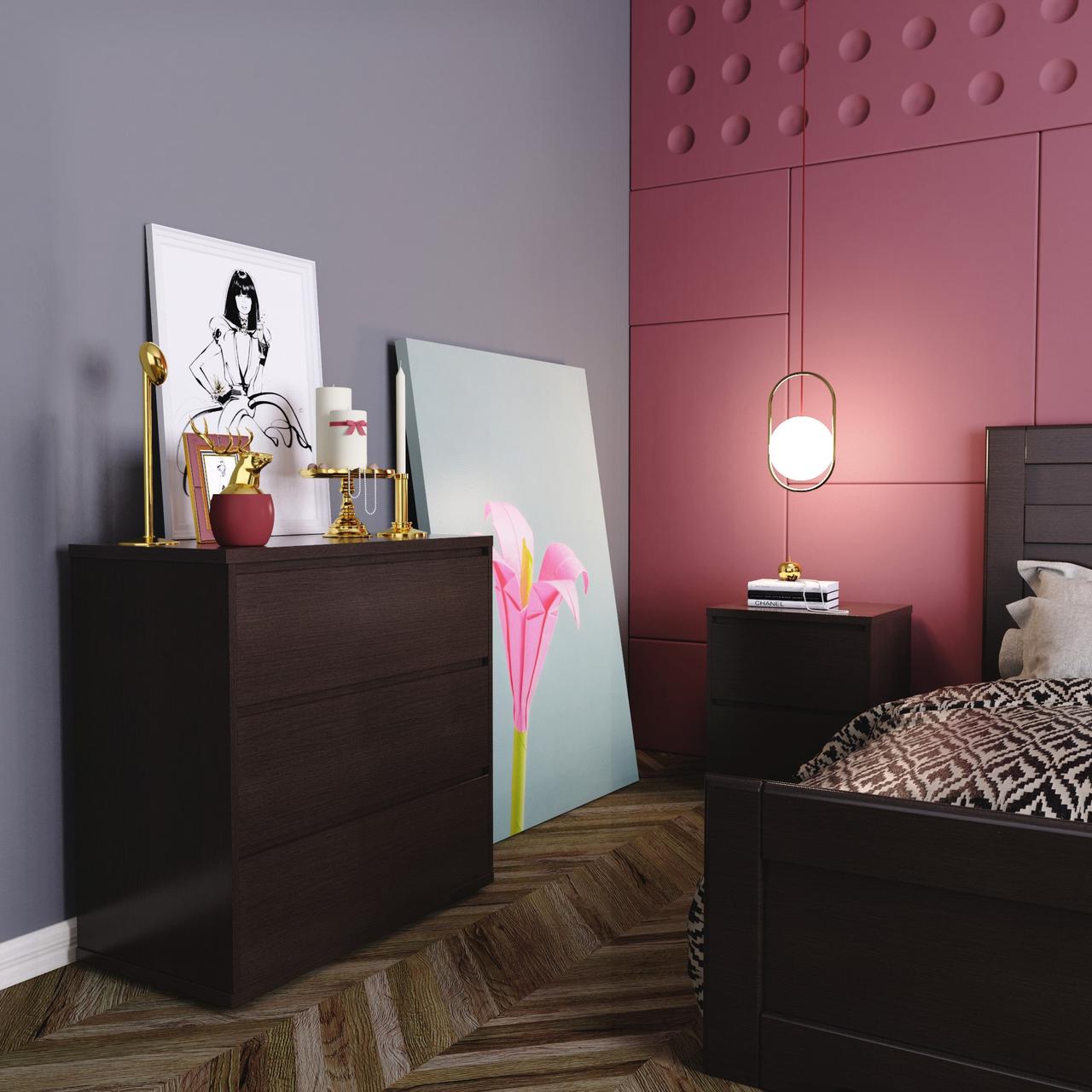 Комод Art in Head 3 Light 790x800x420 Венге Безкоштовна Доставка