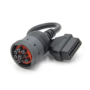 Переходник Deutsch OBD2 - 9pin (JCB/CAT/ALLISON/JOHN DEERE/CUMMINS/МАЗ/ПАЗ/КАМАЗ)