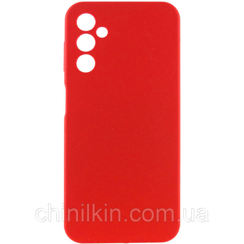 Накладка (з мікрофіброю) Silicone Cover Lakshmi Full Camera (A) для Samsung A24 4G- червоний, фото 1