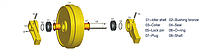 Направляющие (натяжные) колеса - ленивец KUBOTA KX101, KX121-2, KX161.2, KH191, KH027