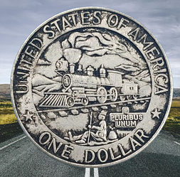 Сувенір монета долар США Банка "Паровоз". Hobo Coin American Morgan