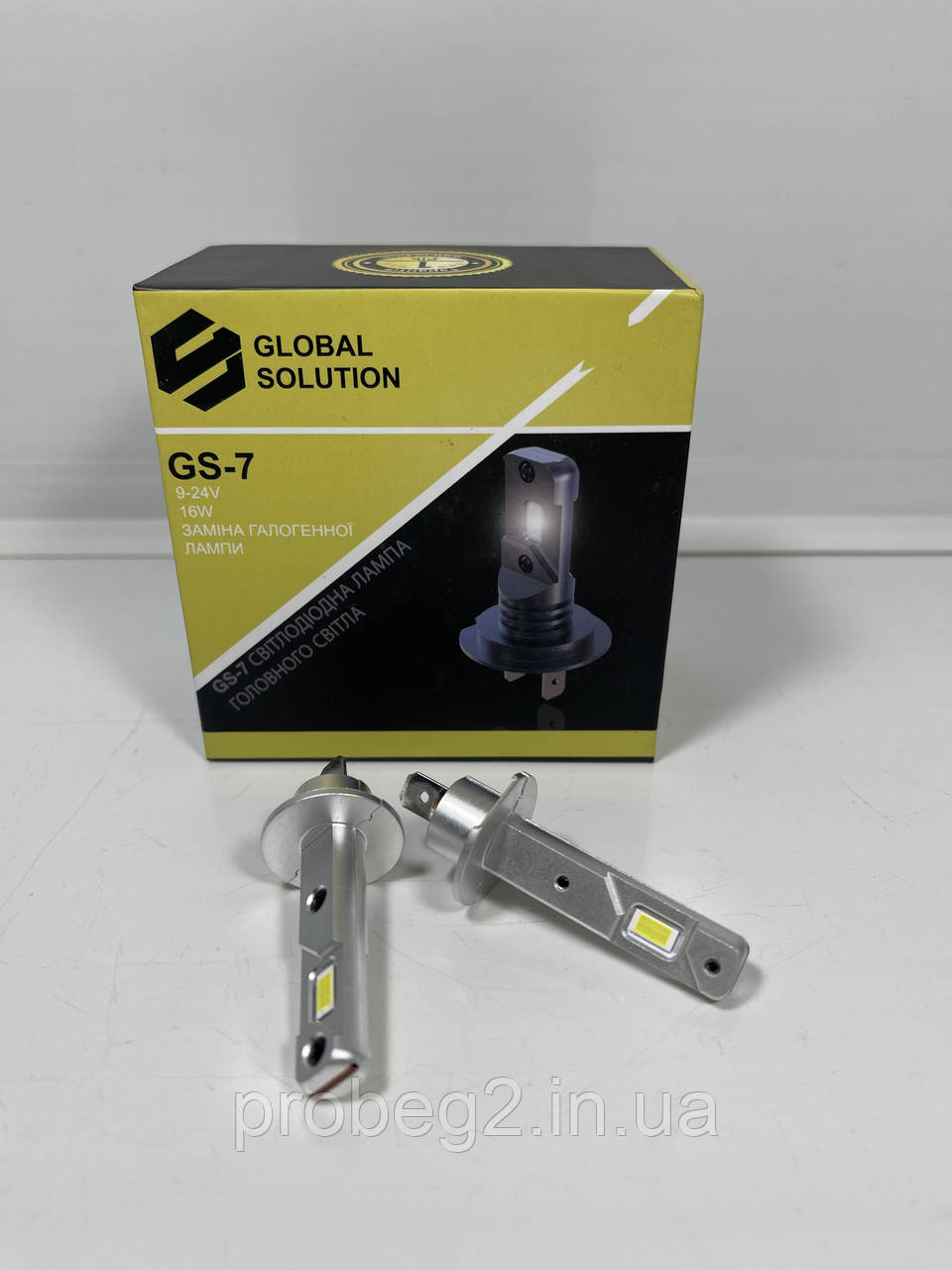 Світлодіодні led-лампи h1 Global Solution GS-7 5000 lm 6500 k 24v 16 w комплект