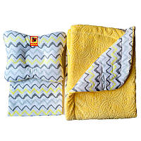 Набір МС 110612-10 "Bed Set Newborn" Сонечко жовте: подушка, ковдра, простирадло "Масік" [Склад зберігання: Одеса №4]