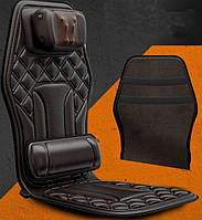 Масажна накидка на крісло в автомобіль, для дому, офісу. Масаж шиї, пневмоподушка, вібрація, підігрів!