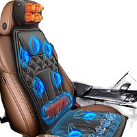 Масажна накидка для авто. Підігрів, вібрація, роликовий масаж шиї. Преміум якість!