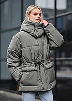 Жіноча Зимова Куртка Стаф Хакі Утеплена Базова Однотонна Staff Br Light Khaki Shopingo