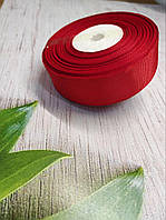 Стрічка репсова 2.5 см. Червона (рулон 22 метри), Р25-26-22
