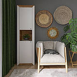 Пенал відкритий 600 Нордик, Дуб Крафт Золотий, Графіт, фото 2