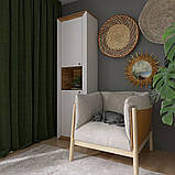 Пенал відкритий 600 Нордик, Дуб Крафт Золотий, Білий, фото 6