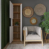 Пенал відкритий 600 Нордик, Дуб Крафт Золотий, Білий, фото 7