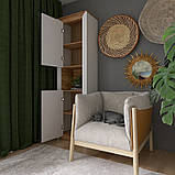 Пенал відкритий 600 Нордик, Дуб Крафт Золотий, Графіт, фото 6