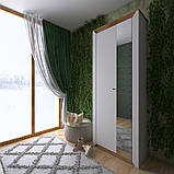 Пенал закритий з дзеркалом 800 Нордик, Дуб Крафт Золотий, Білий, фото 4