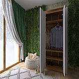 Пенал закритий з дзеркалом 800 Нордик, Дуб Крафт Золотий, Білий, фото 8