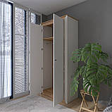 Шафа дводверна 990 Нордик, Дуб Крафт Золотий, Білий, фото 4