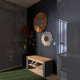 Тумба для взуття 900 Нордик, Дуб Крафт Золотий, Графіт, фото 4