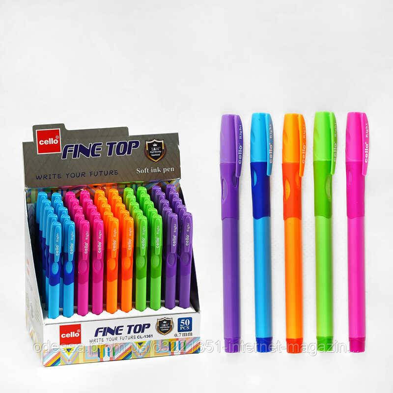 Ручка D 35254 ЦІНА ЗА 50 ШТУК В БЛОЦІ, кулькова, синя паста, товщина лінії 0,7 мм [Склад зберігання: Одеса №4]