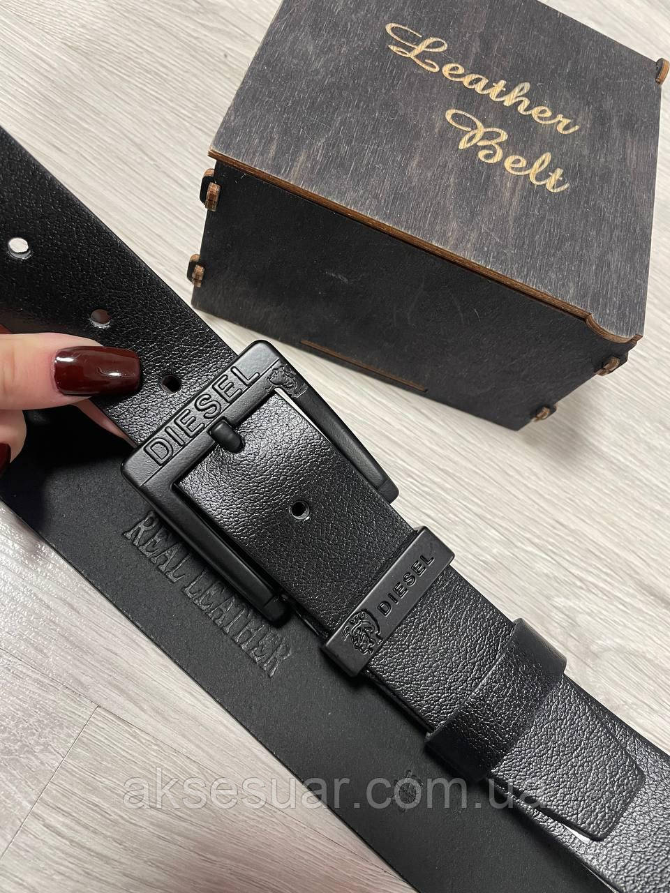 Ремінь чоловічий із натуральної шкіри, ширина 4 см. Довжина від 100 см до 130 см. Туреччина, фото 1