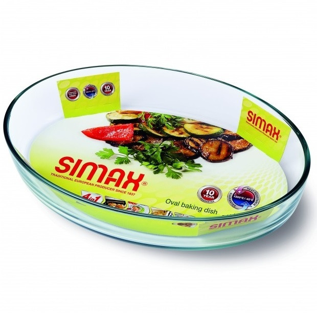 Форма для запікання скляна жароміцна Simax 7127 овальна 2.2 л, фото 1