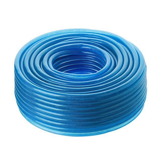 Шланг для води тришаровий, синій, 1/2", 50 м, армований, PVC INTERTOOL GE-4056