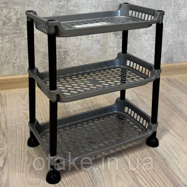 Етажерка прямокутна Bursev Plastik 5158 04 сірий