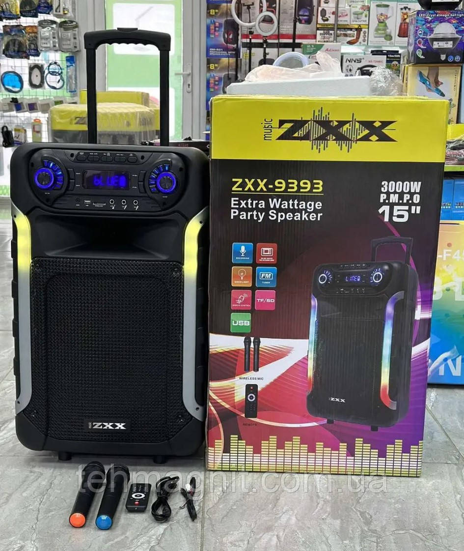 Колонка акумуляторна з мікрофоном ZPX 9393