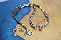 Чітки з паракорду з кулоном Сонце латунь ручне лиття