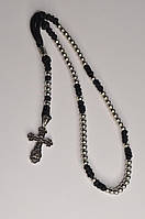 Чітки з паракорду для молитв з хрестом і руною Уруз