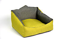 Лежак прямокутний 304072 Zoobaza салатовий сірий 38х45х31см, 8506003 - 797