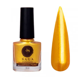 Лак-фарба для стемпінгу золота Saga Professional Stamping Paint 11. Лак для стемпінгу золото