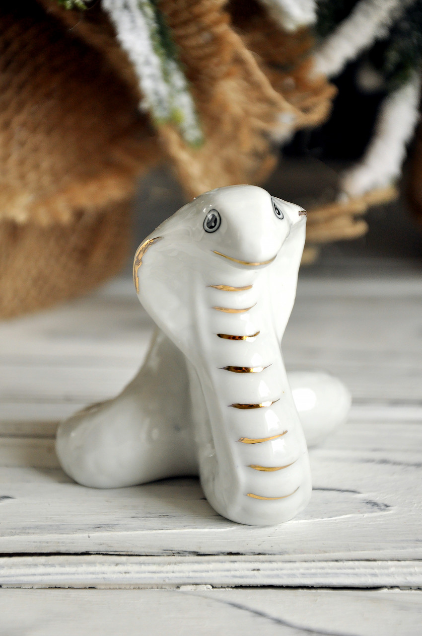 Статуэтка фарфорова "Змія", 7 х 6 см, фото 1