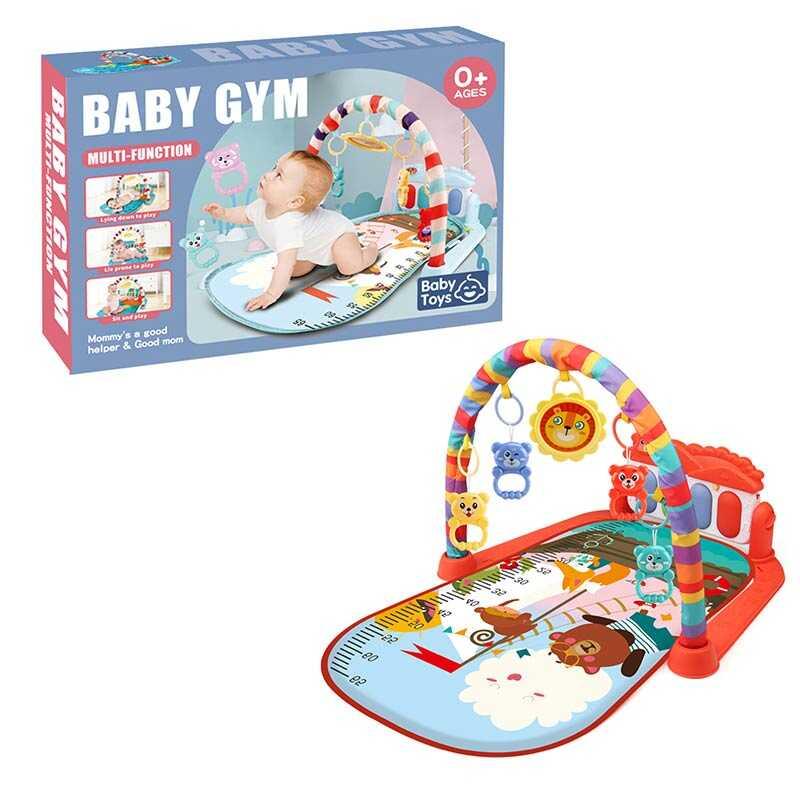 Розвивальний килимок піаніно 226-6 Кораловий, 5 іграшок, фото 1