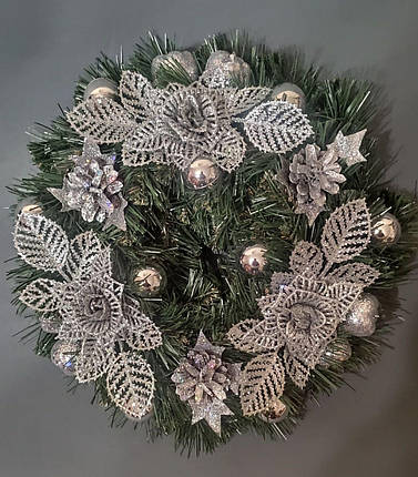 Вінок новорічний прикрашений 0422 S, фото 1